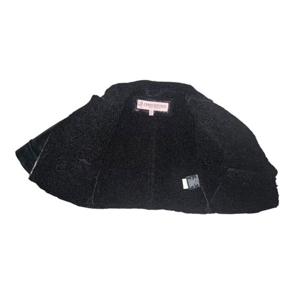 Urban Republic Toddler Girls Black Moto Jacket Zipper Faux Leather Shearling 24M - Picture 3 of 6